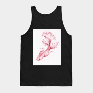 Coral Queen - Betta Fighting Fish Drawing Tank Top